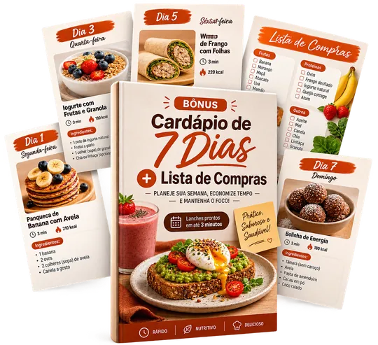 Cardápio de 7 dias + lista de compras